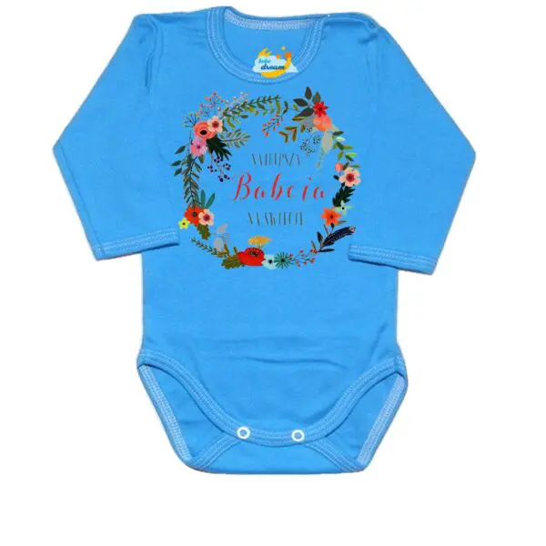 Body najlepsza babcia na świecie niebieskie