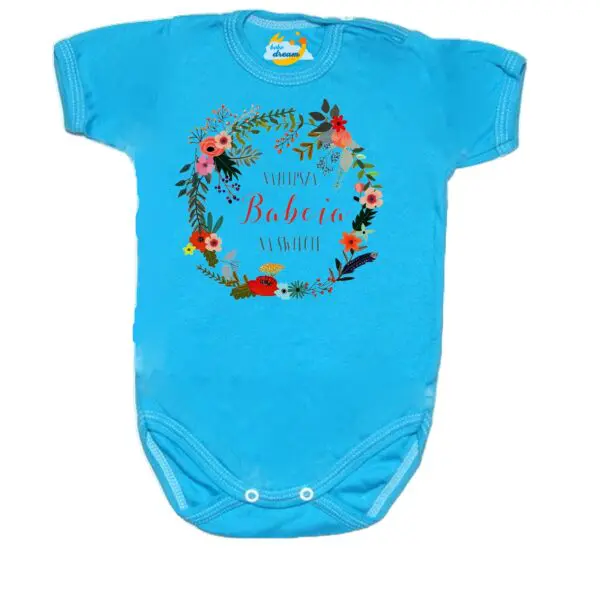 Body najlepsza Babcia na świecie niebieskie