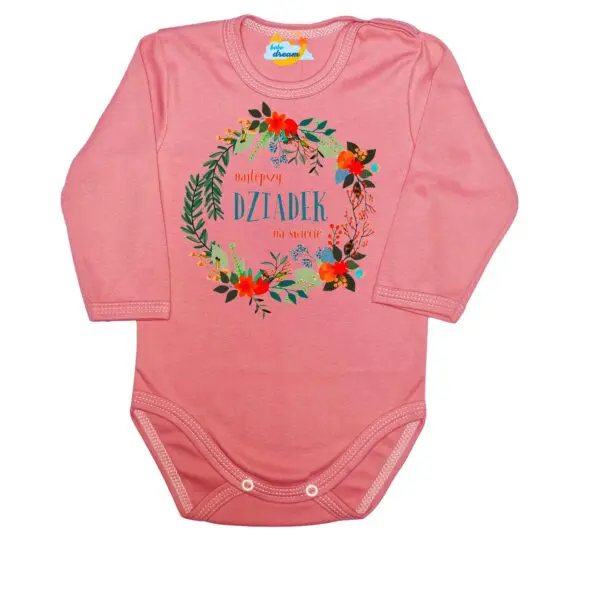 Body najlepszy dziadek na świecie różowy