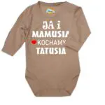 BODY Ja i mamusia KOCHAMY TATUSIA święto Mamy Taty beżowe