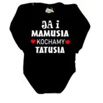 BODY Ja i mamusia KOCHAMY TATUSIA święto Mamy Taty czarne
