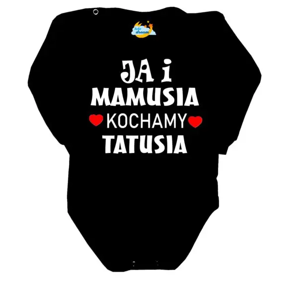 BODY Ja i mamusia KOCHAMY TATUSIA święto Mamy Taty czarne