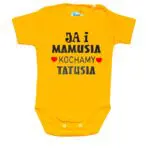 Body Ja i mamusia KOCHAMY TATUSIA święto Mamy Taty żółte