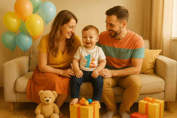 Komplet dziecięcy zestaw body i spodnie złota 1 ROCZEK