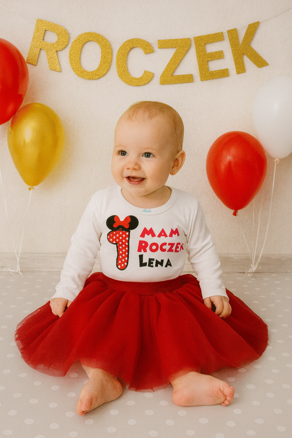 Komplet dziecięcy zestaw body i spódniczka 1-ka MINNIE