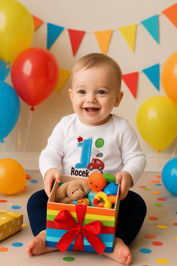 Komplet dziecięcy zestaw niemowlęcy body i spodnie ROCZEK ciuchcia