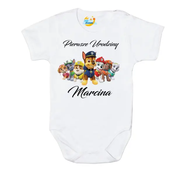 Body długi rękaw na 1 urodziny z imieniem