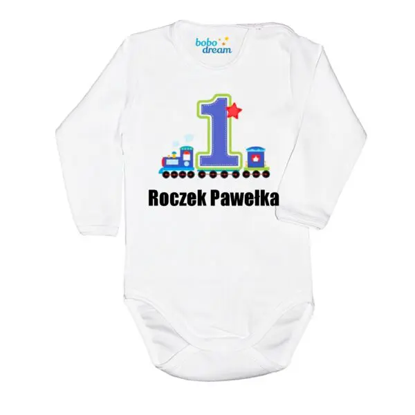 Body długi rękaw na 1 urodziny z imieniem