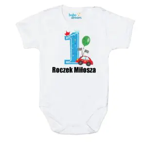 Body krótki rękaw na 1 urodziny z imieniem