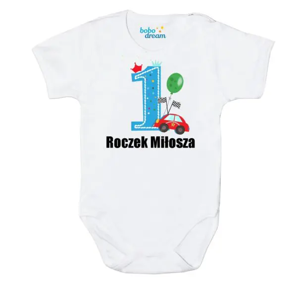 Body krótki rękaw na 1 urodziny z imieniem