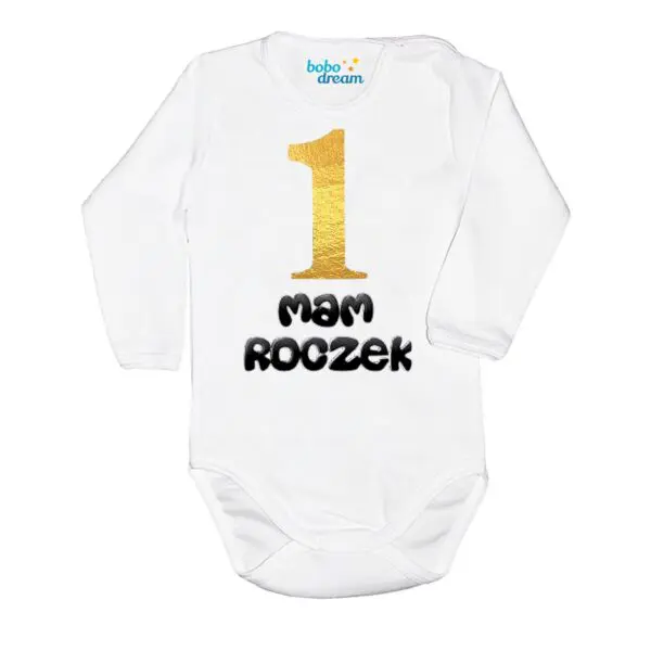 Body długi rękaw na 1 urodziny z imieniem