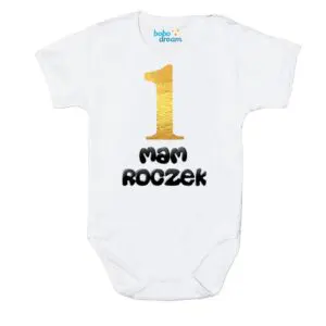 Body krótki rękaw na 1 urodziny z imieniem