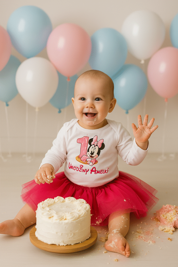 Komplet dziecięcy zestaw body i spódniczka Myszka Minnie