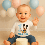 Komplet dziecięcy zestaw body i spodnie myszka miki ROCZEK