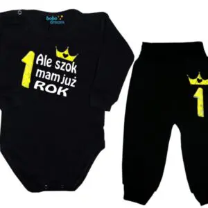 Komplet dziecięcy zestaw niemowlęcy body i spodnie ROCZEK