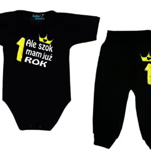 Komplet dziecięcy zestaw niemowlęcy body i spodnie ROCZEK