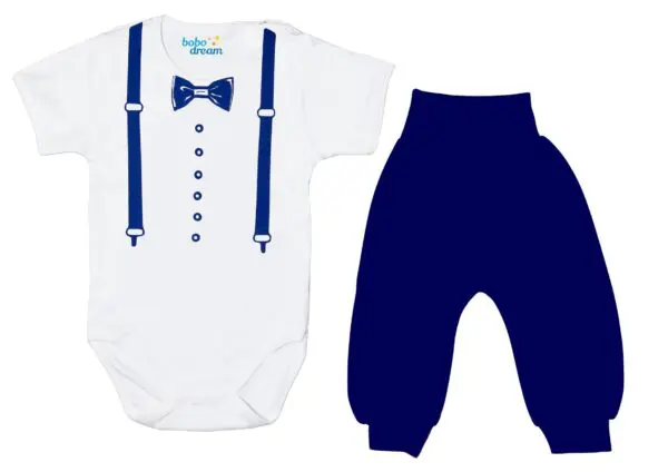 Komplet dziecięcy zestaw niemowlęcy body i spodnie ELEGANT