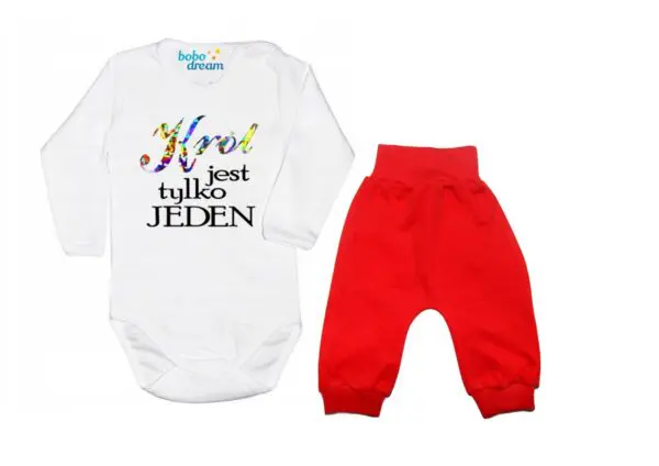 Komplet dziecięcy zestaw niemowlęcy body i spodnie KRÓL