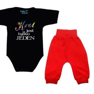 Komplet dziecięcy zestaw niemowlęcy body i spodnie KRÓL