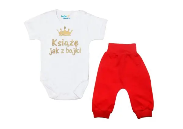 Komplet dziecięcy zestaw niemowlęcy body i spodnie KSIĄŻE