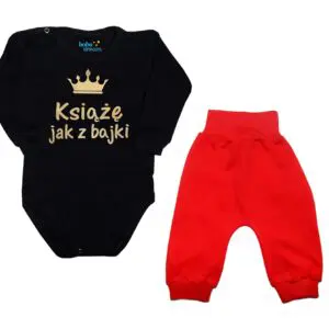 Komplet dziecięcy zestaw niemowlęcy body i spodnie KSIĄŻE
