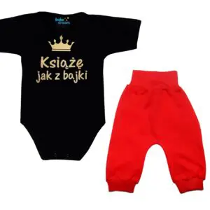 Komplet dziecięcy zestaw niemowlęcy body i spodnie KSIĄŻE