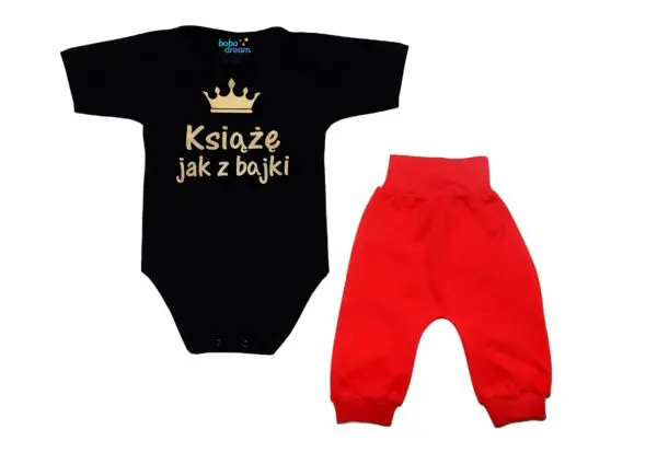Komplet dziecięcy zestaw niemowlęcy body i spodnie KSIĄŻE