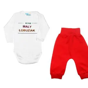 Komplet dziecięcy zestaw niemowlęcy body i spodnie ŁOBUZIAK