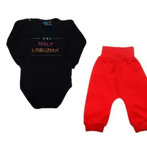 Komplet dziecięcy zestaw niemowlęcy body i spodnie ŁOBUZIAK