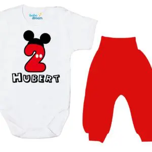 Komplet dziecięcy zestaw body i spodnie 2-ka MICKEY