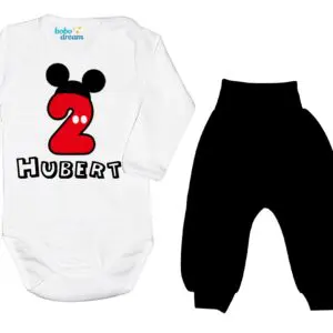 Komplet dziecięcy zestaw body i spodnie 2-ka MICKEY