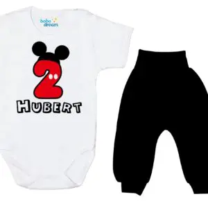 Komplet dziecięcy zestaw body i spodnie 2-ka MICKEY