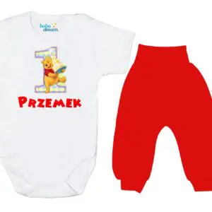 Komplet dziecięcy zestaw body i spodnie  Kubuś ROCZEK
