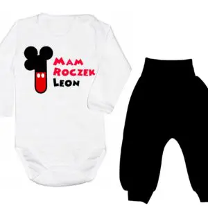 Komplet dziecięcy zestaw body i spodnie 1-ka MICKEY