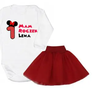Komplet dziecięcy zestaw body i spódniczka 1-ka MINNIE