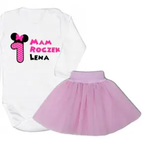 Komplet dziecięcy zestaw body i spódniczka 1-ka MINNIE