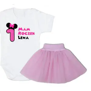Komplet dziecięcy zestaw body i spódniczka 1-ka MINNIE