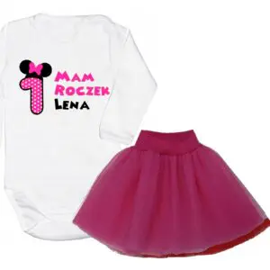 Komplet dziecięcy zestaw body i spódniczka 1-ka MINNIE