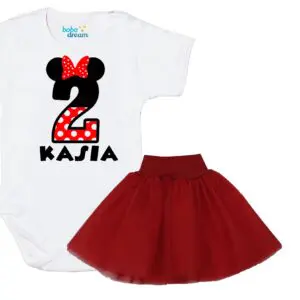 Komplet dziecięcy zestaw body i spódniczka 2-ka MINNIE