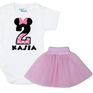 Komplet dziecięcy zestaw body i spódniczka 2-ka MINNIE