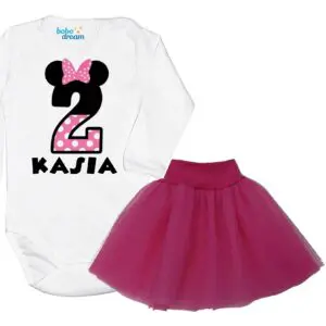Komplet dziecięcy zestaw body i spódniczka 2-ka MINNIE
