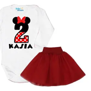Komplet dziecięcy zestaw body i spódniczka 2-ka MINNIE