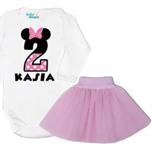 Komplet dziecięcy zestaw body i spódniczka 2-ka MINNIE