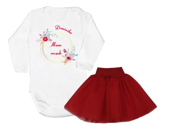 Komplet dziecięcy zestaw body i spódniczka MAM ROCZEK