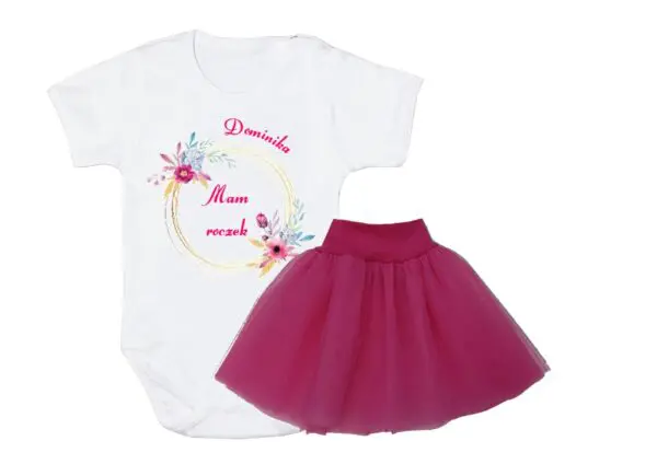 Komplet dziecięcy zestaw body i spódniczka MAM ROCZEK