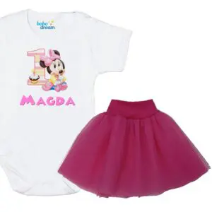 Komplet dziecięcy zestaw body i spódniczka Myszka Minnie