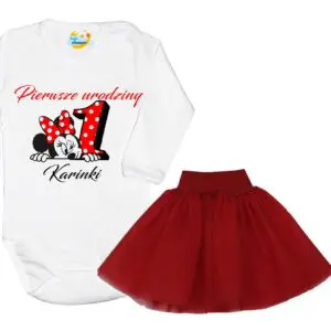 Komplet dziecięcy zestaw body i spódniczka Myszka Minnie