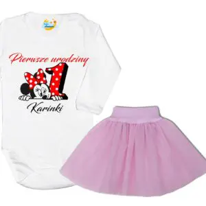 Komplet dziecięcy zestaw body i spódniczka Myszka Minnie
