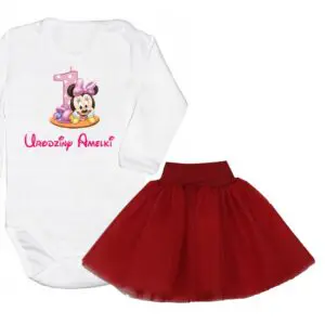 Komplet dziecięcy zestaw body i spódniczka Myszka Minnie