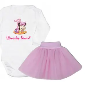 Komplet dziecięcy zestaw body i spódniczka Myszka Minnie